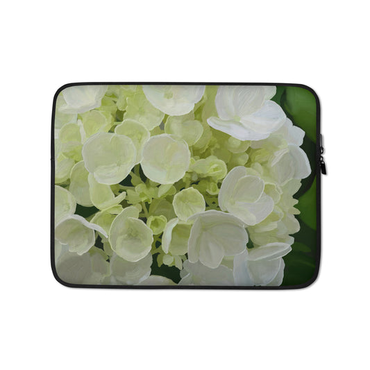 Jose’s White Hydrangea Laptop Sleeve