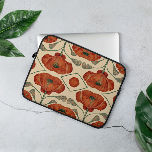 Poppies for Klimt Laptop Sleeve