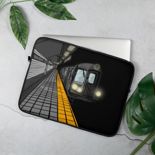 NYC Subway Q Train Laptop Sleeve