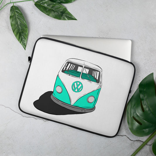 Teal VW Van Laptop Sleeve