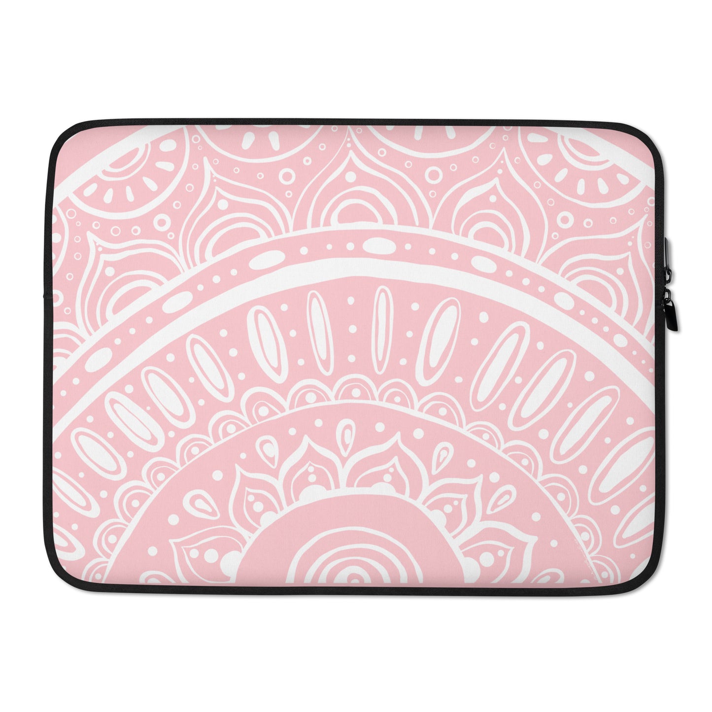 Yin Yang Mandala on Pink Laptop Sleeve