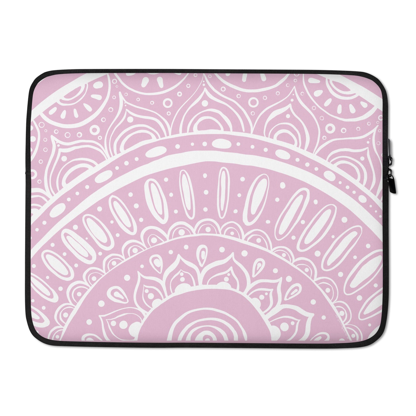 Yin Yang Mandala on Dusty Pink Laptop Sleeve