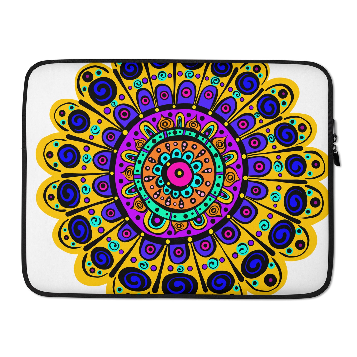 Mandala with Yellow Laptop Sleeve