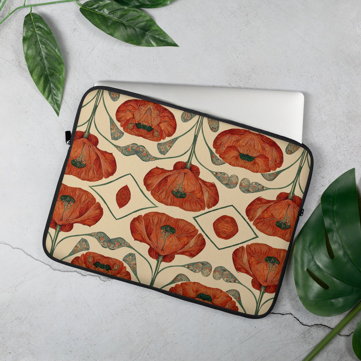 Poppies for Klimt Laptop Sleeve