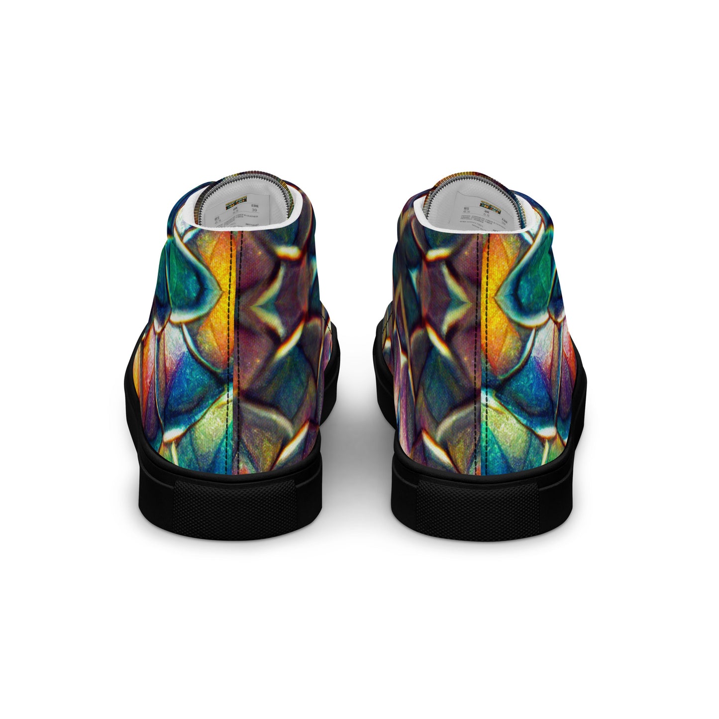 Margonithia, the Glittering Rainbow Sovereign Men’s high top canvas shoes