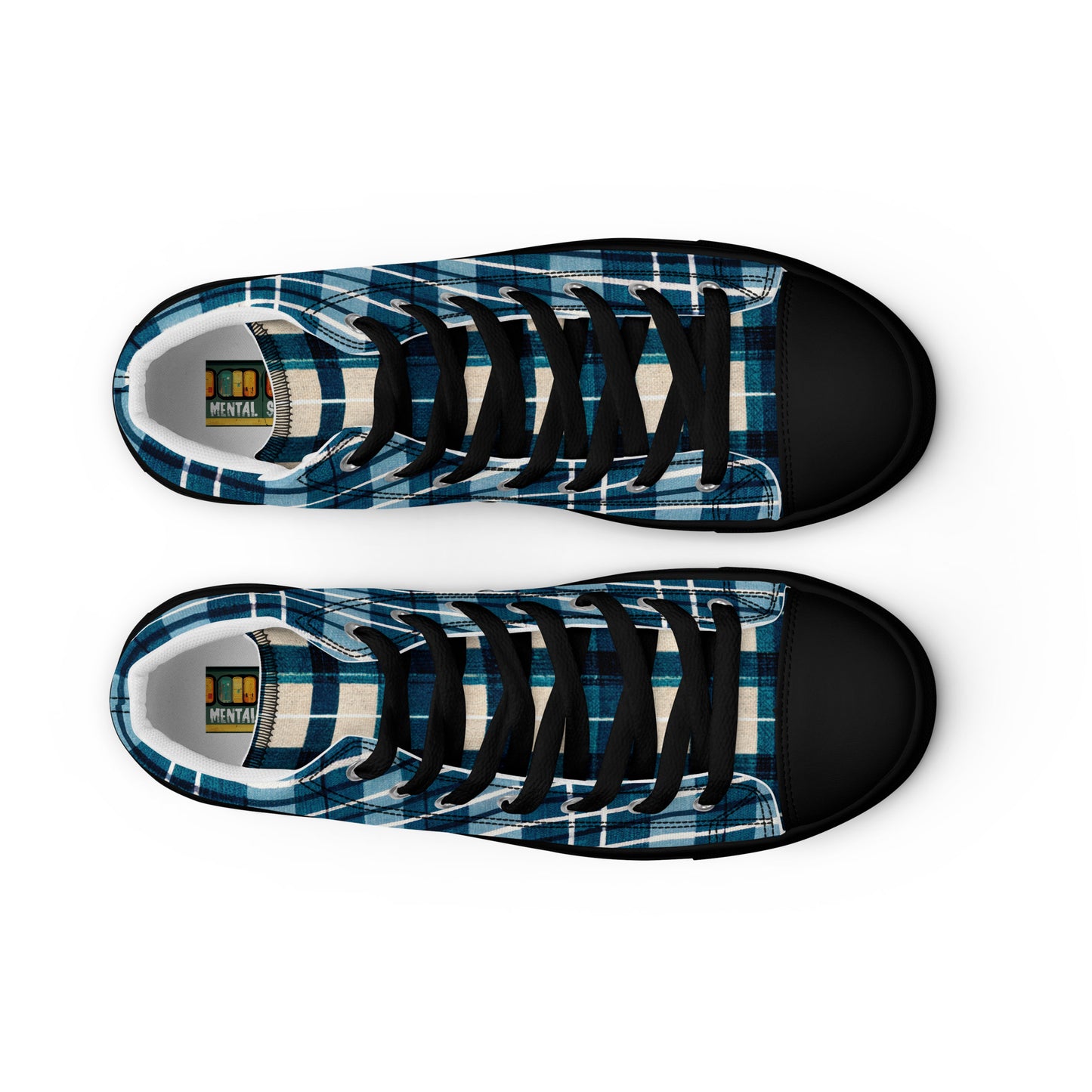 Scotsman’s Skyward Plaid Men’s high top canvas shoes