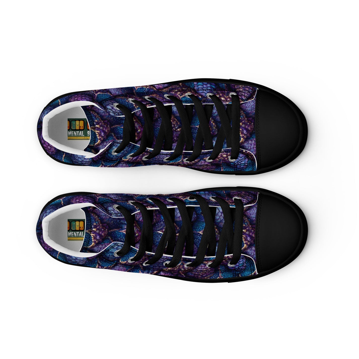 Luminosa, the Radiant Amethyst Drakon Men’s high top canvas shoes