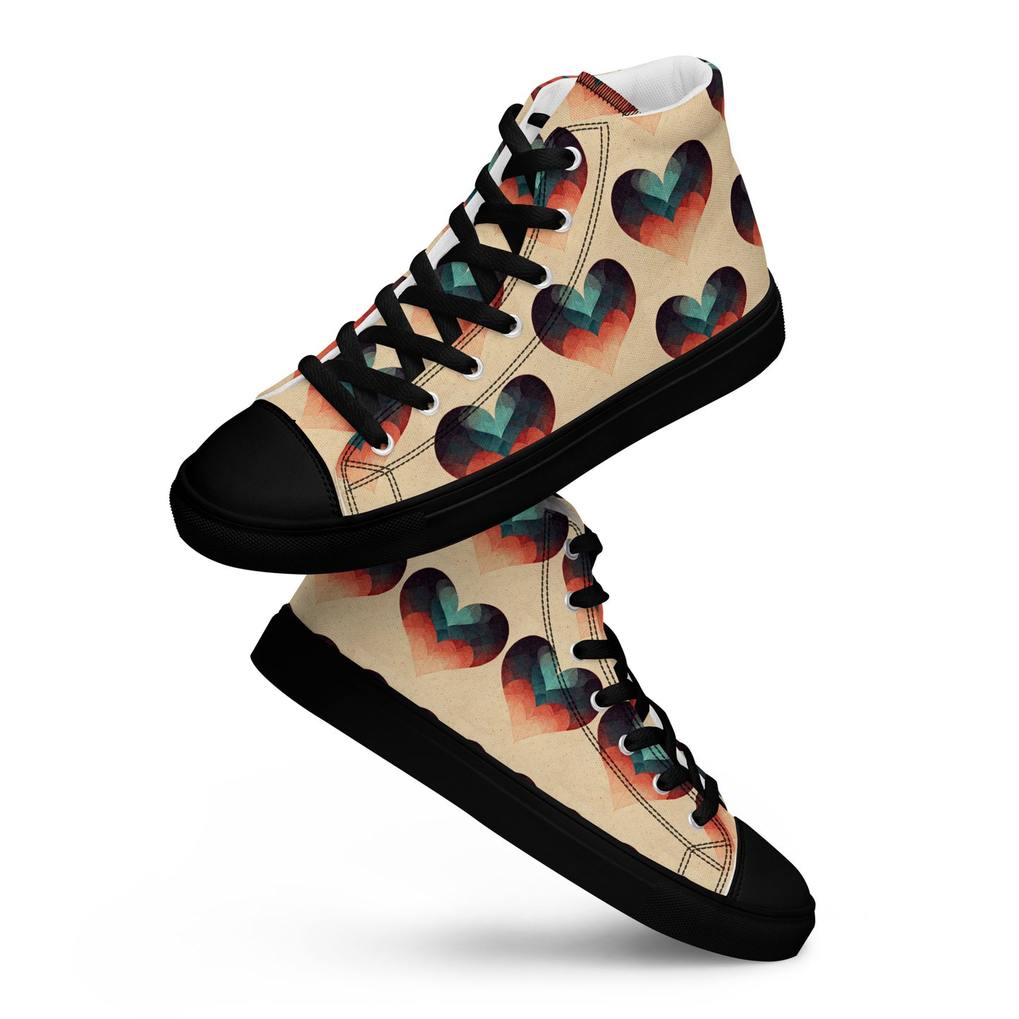 Romantic Reverie Men’s high top canvas shoes