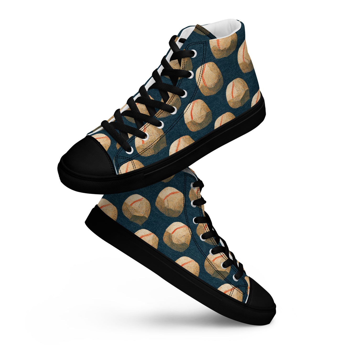 Home Run Hues Men’s high top canvas shoes