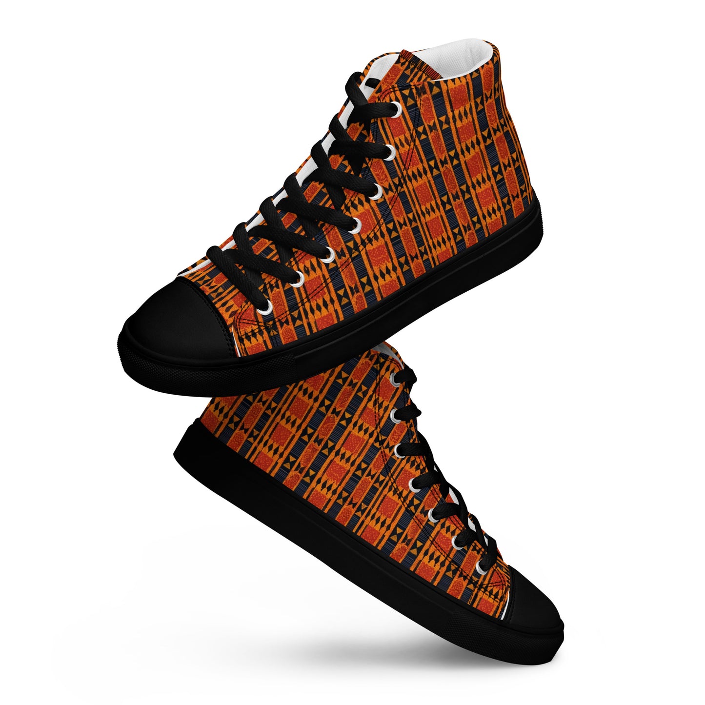 Maasai Stripe Mirage Men’s high top canvas shoes