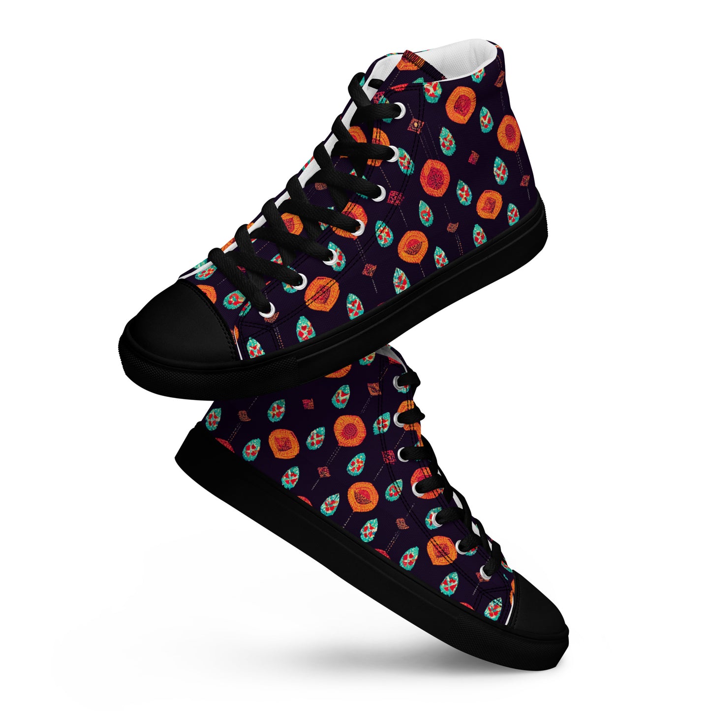 Free Spirited Flora Men’s high top canvas shoes