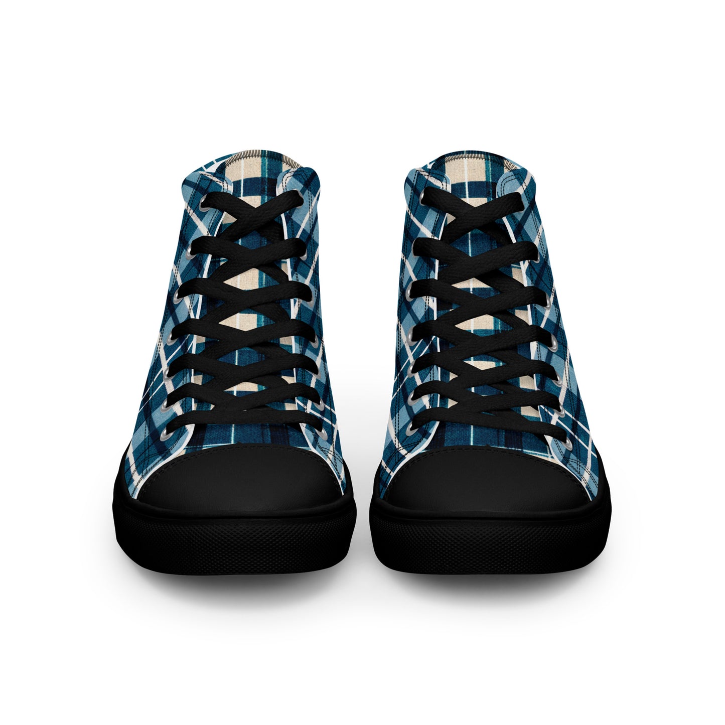 Scotsman’s Skyward Plaid Men’s high top canvas shoes