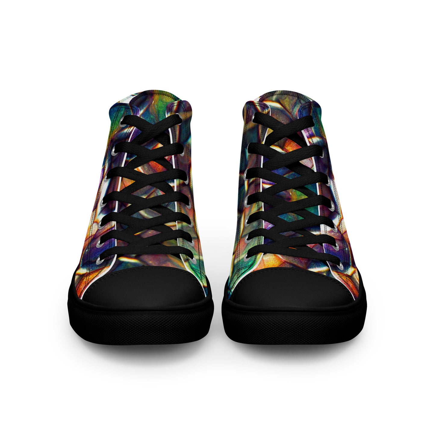 Margonithia, the Glittering Rainbow Sovereign Men’s high top canvas shoes