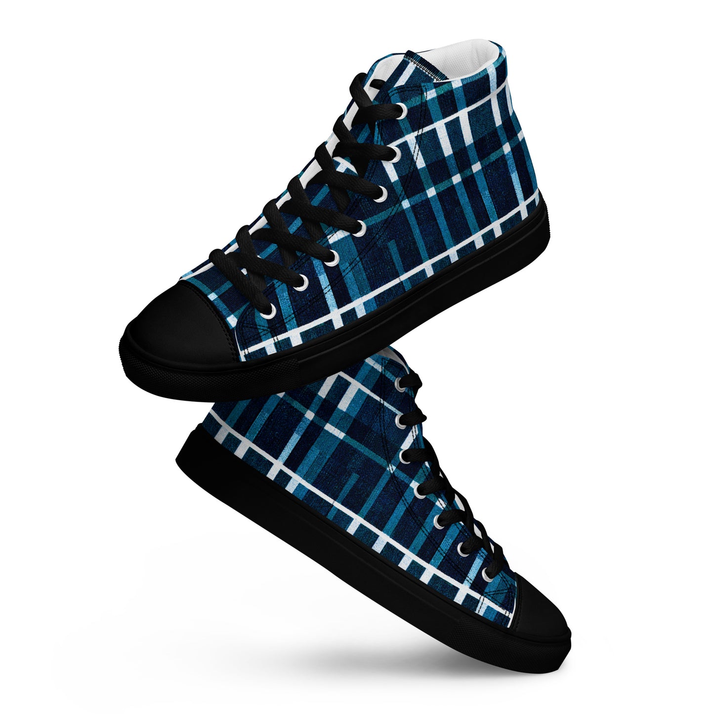 Royal Blue Scottish Heritage Men’s high top canvas shoes