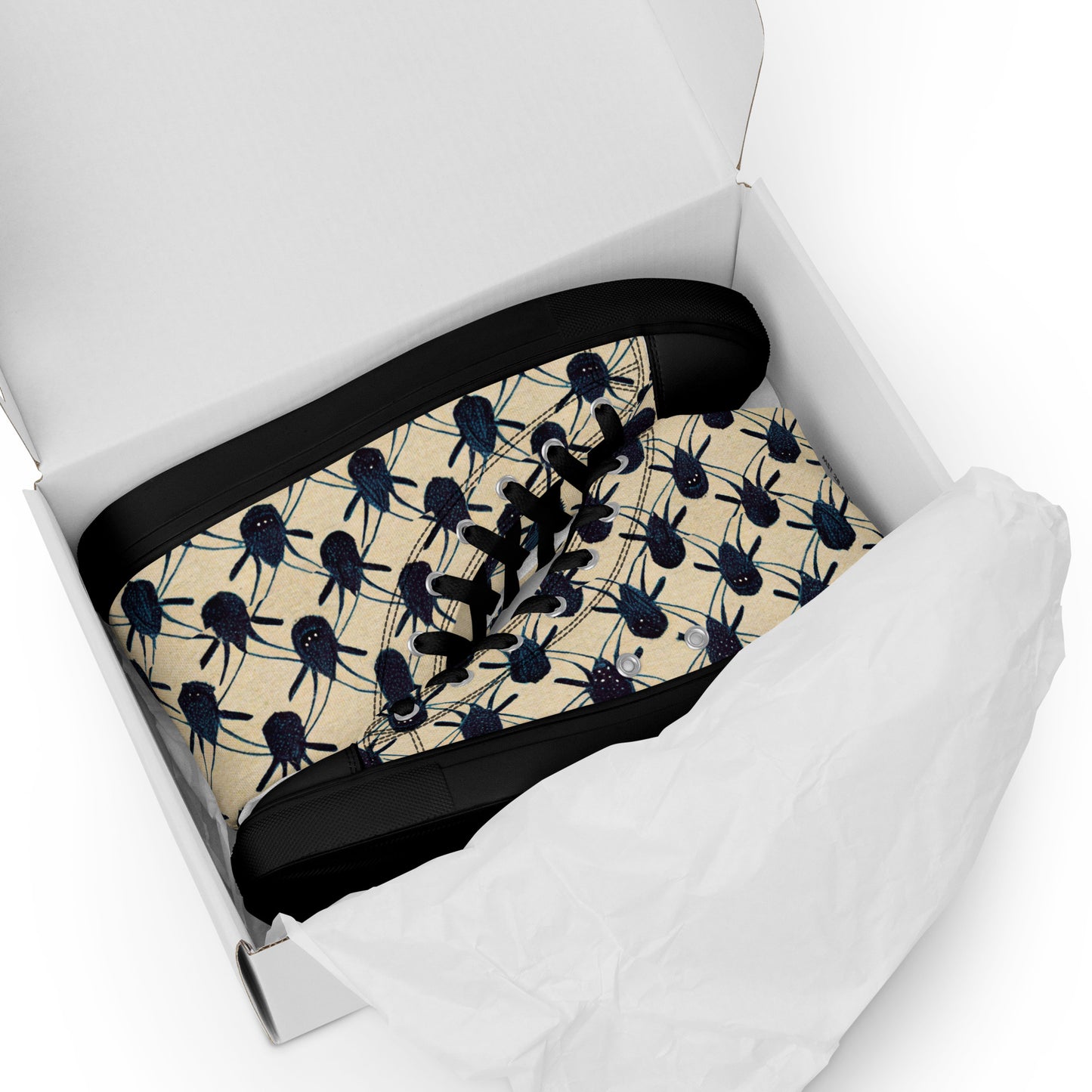 Spider Weave Men’s high top canvas shoes