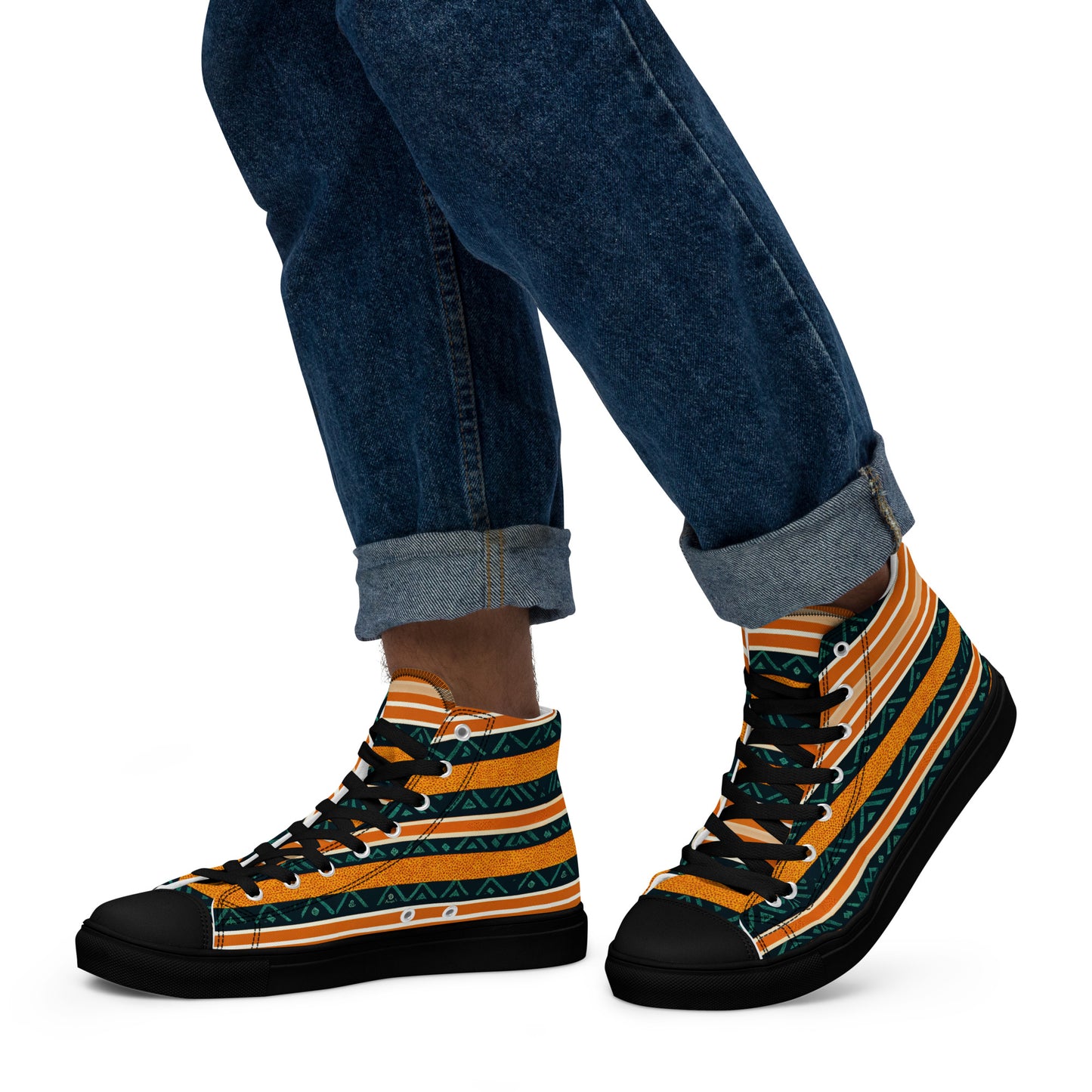 Serengeti Symphony Men’s high top canvas shoes