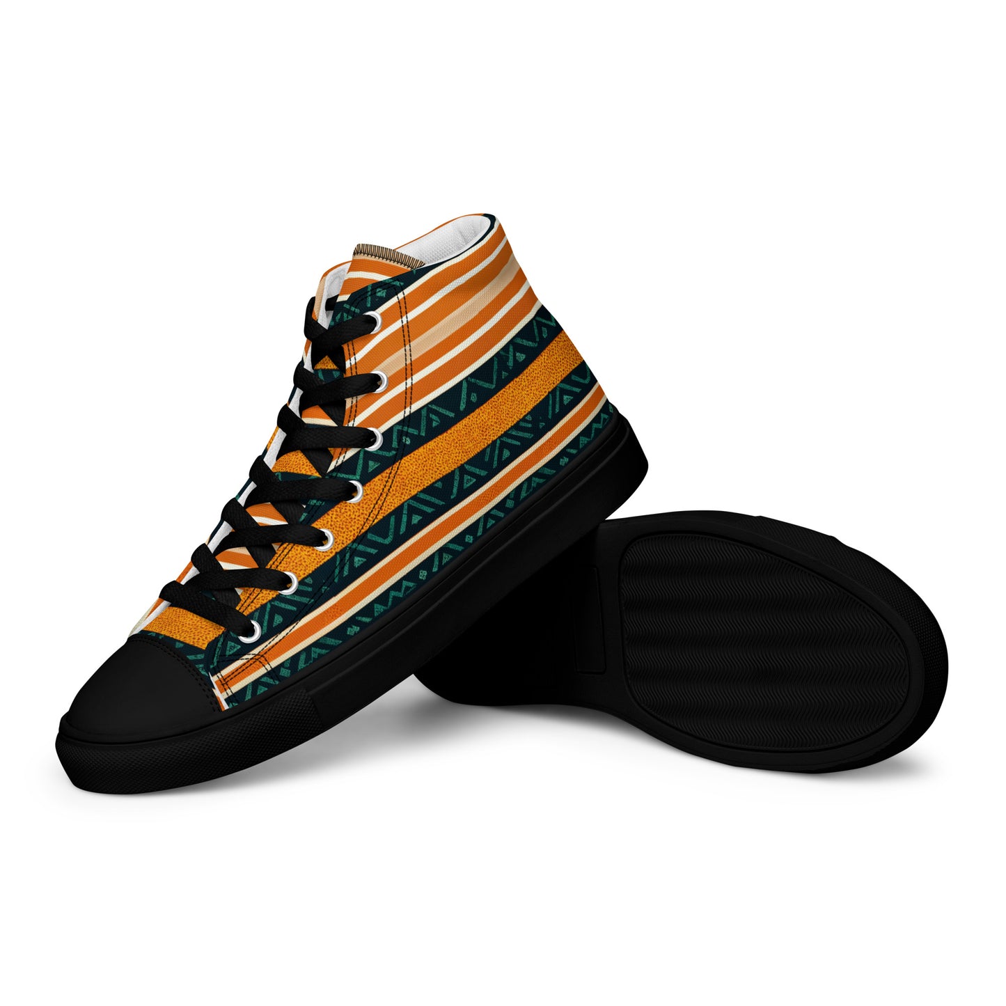 Serengeti Symphony Men’s high top canvas shoes