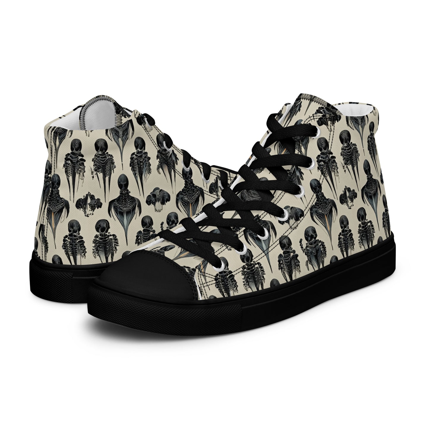 Bone Dance Men’s high top canvas shoes