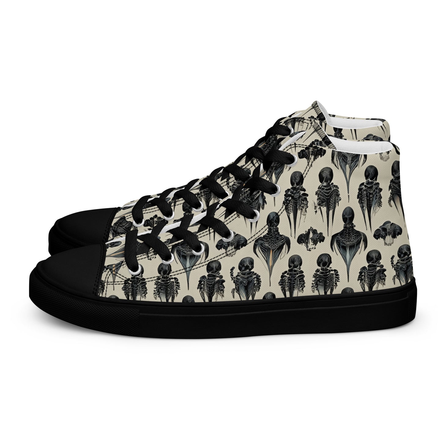 Bone Dance Men’s high top canvas shoes