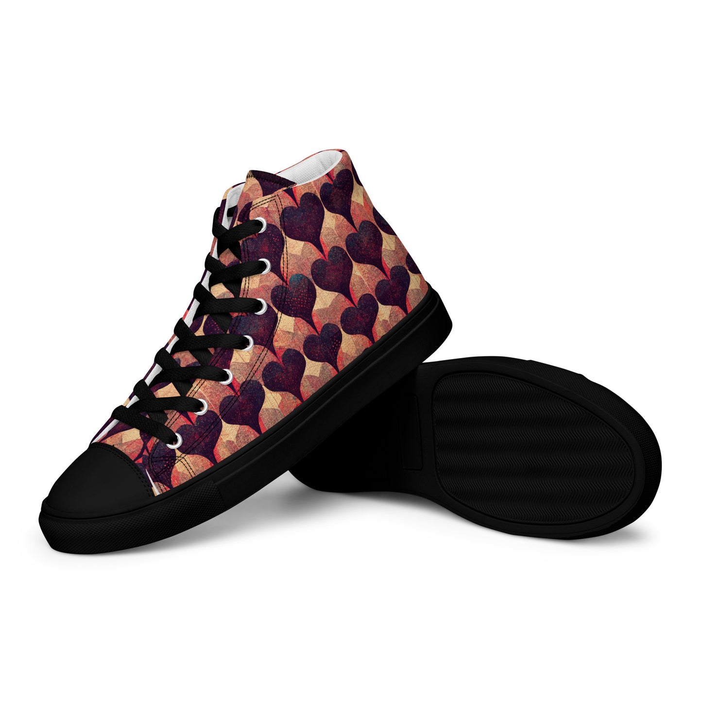 Loves Tapestry Men’s high top canvas shoes