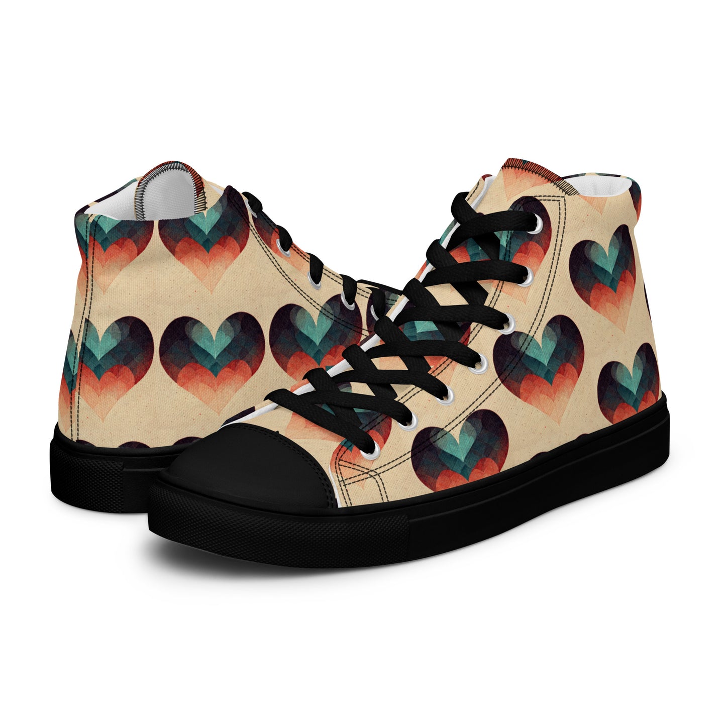 Romantic Reverie Men’s high top canvas shoes