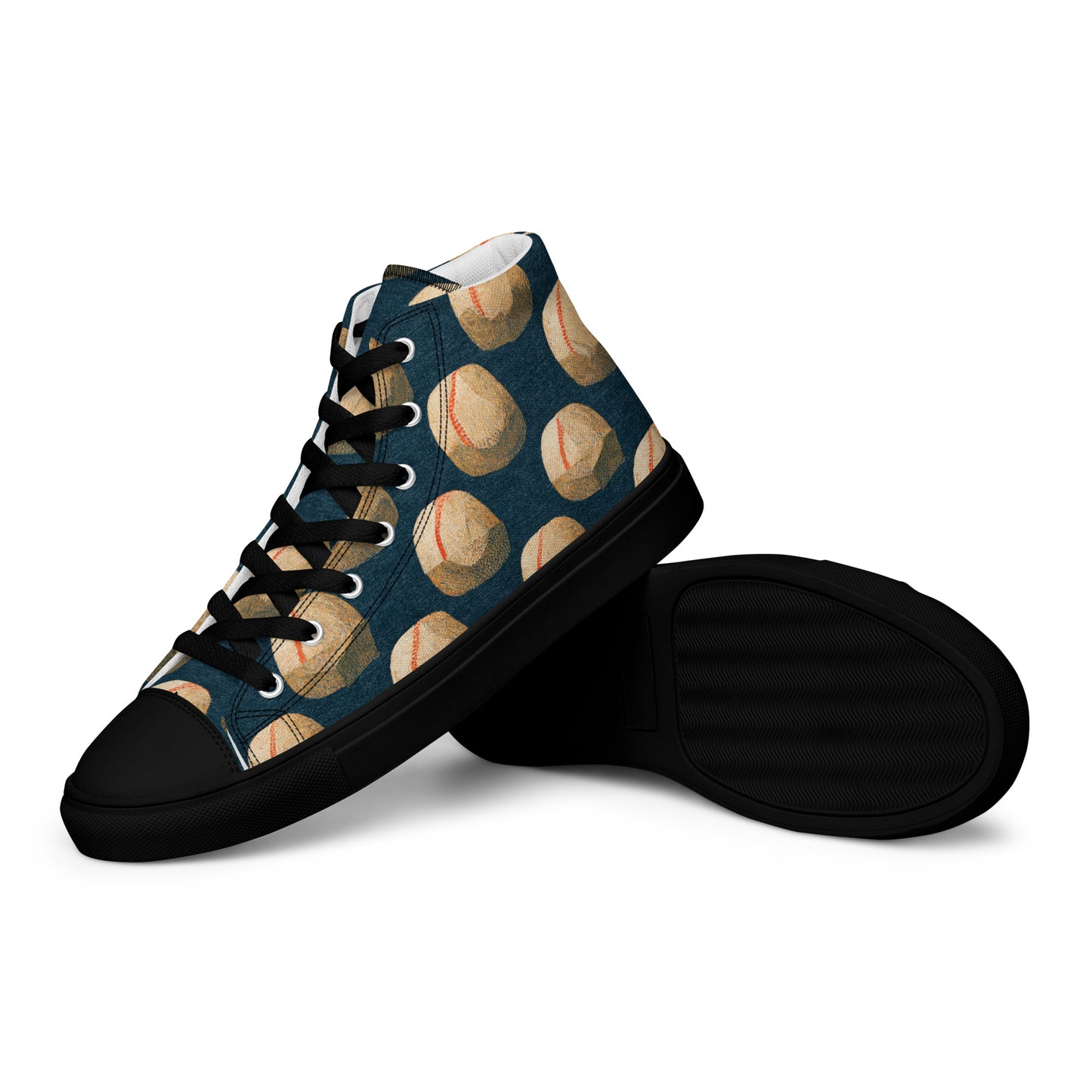 Home Run Hues Men’s high top canvas shoes