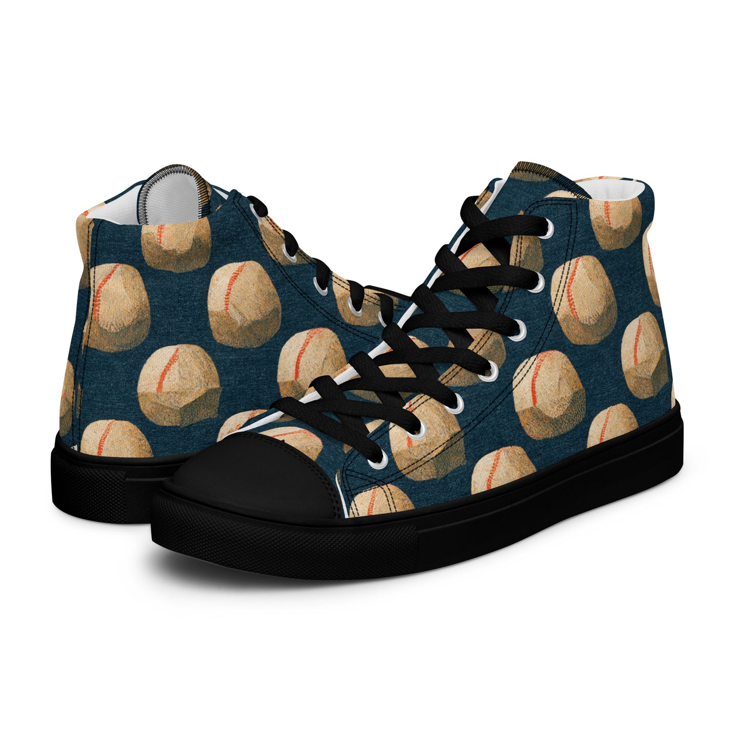 Home Run Hues Men’s high top canvas shoes