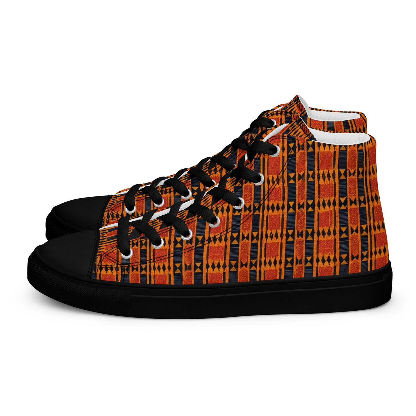 Maasai Stripe Mirage Men’s high top canvas shoes