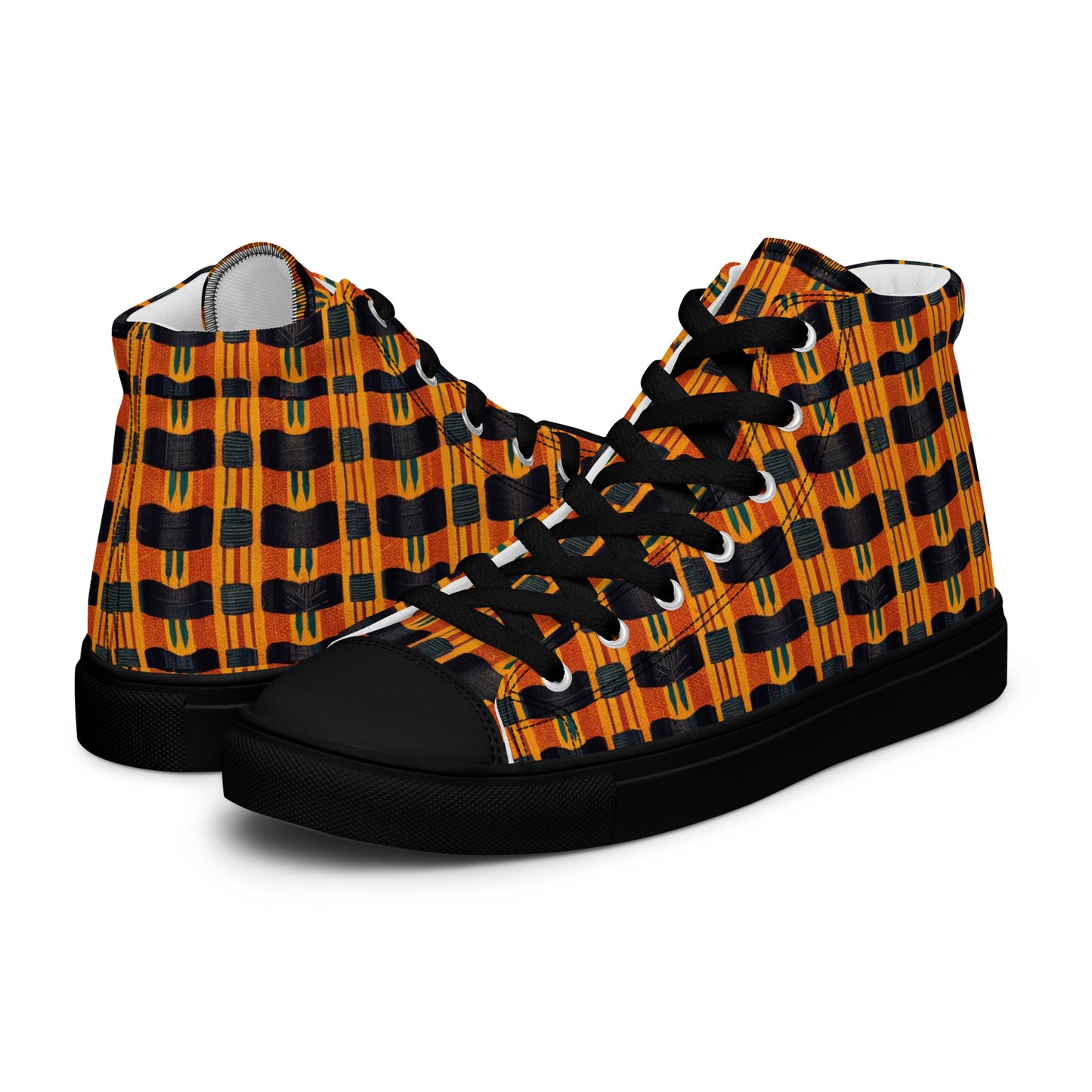 Lusaka Loomed Landscape Men’s high top canvas shoes