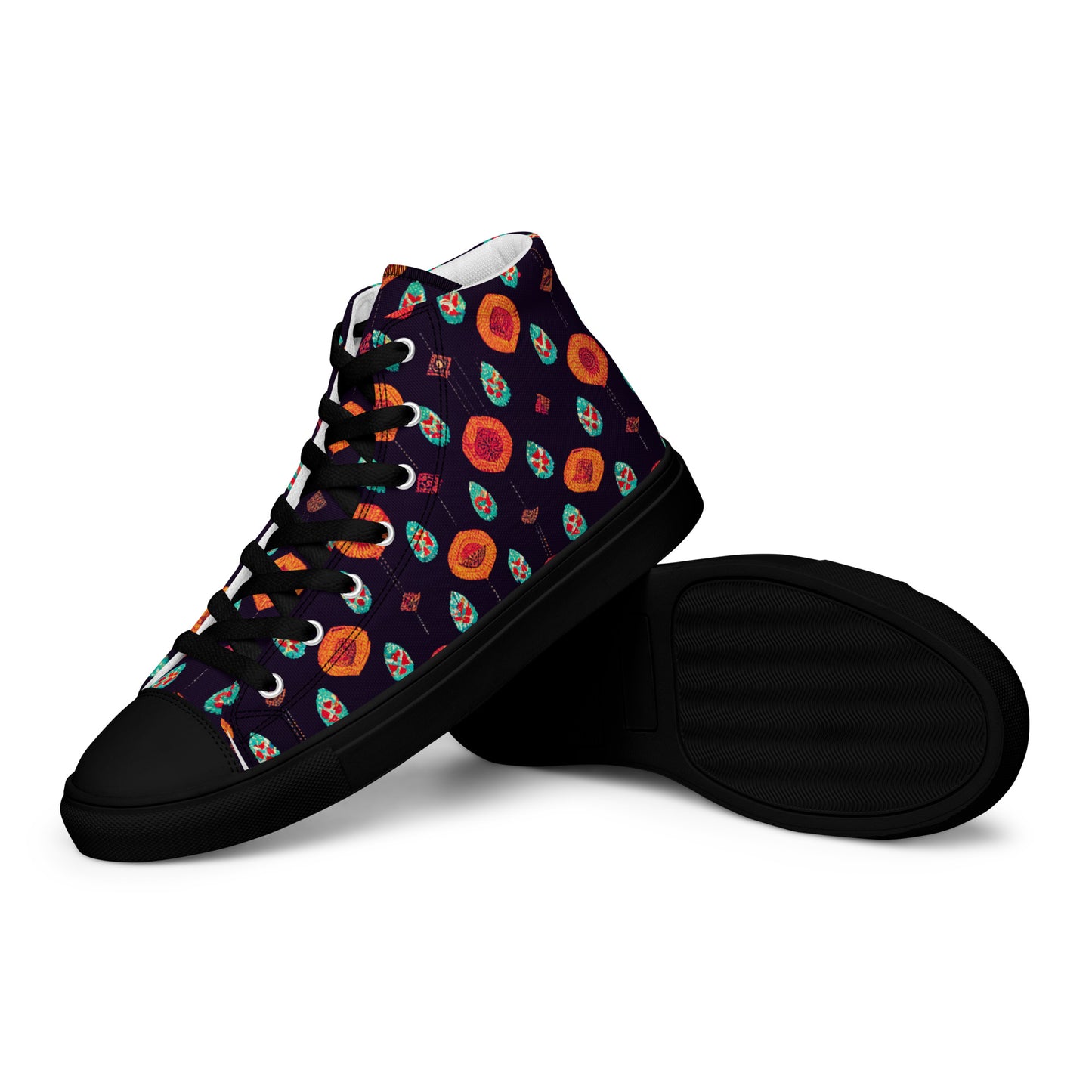 Free Spirited Flora Men’s high top canvas shoes