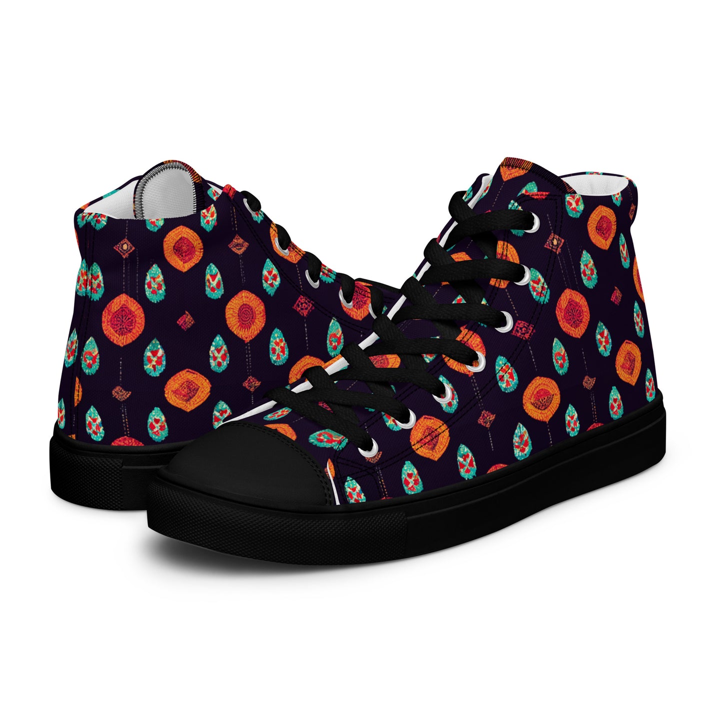 Free Spirited Flora Men’s high top canvas shoes