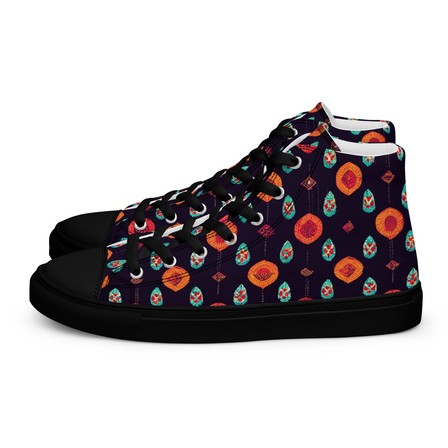 Free Spirited Flora Men’s high top canvas shoes