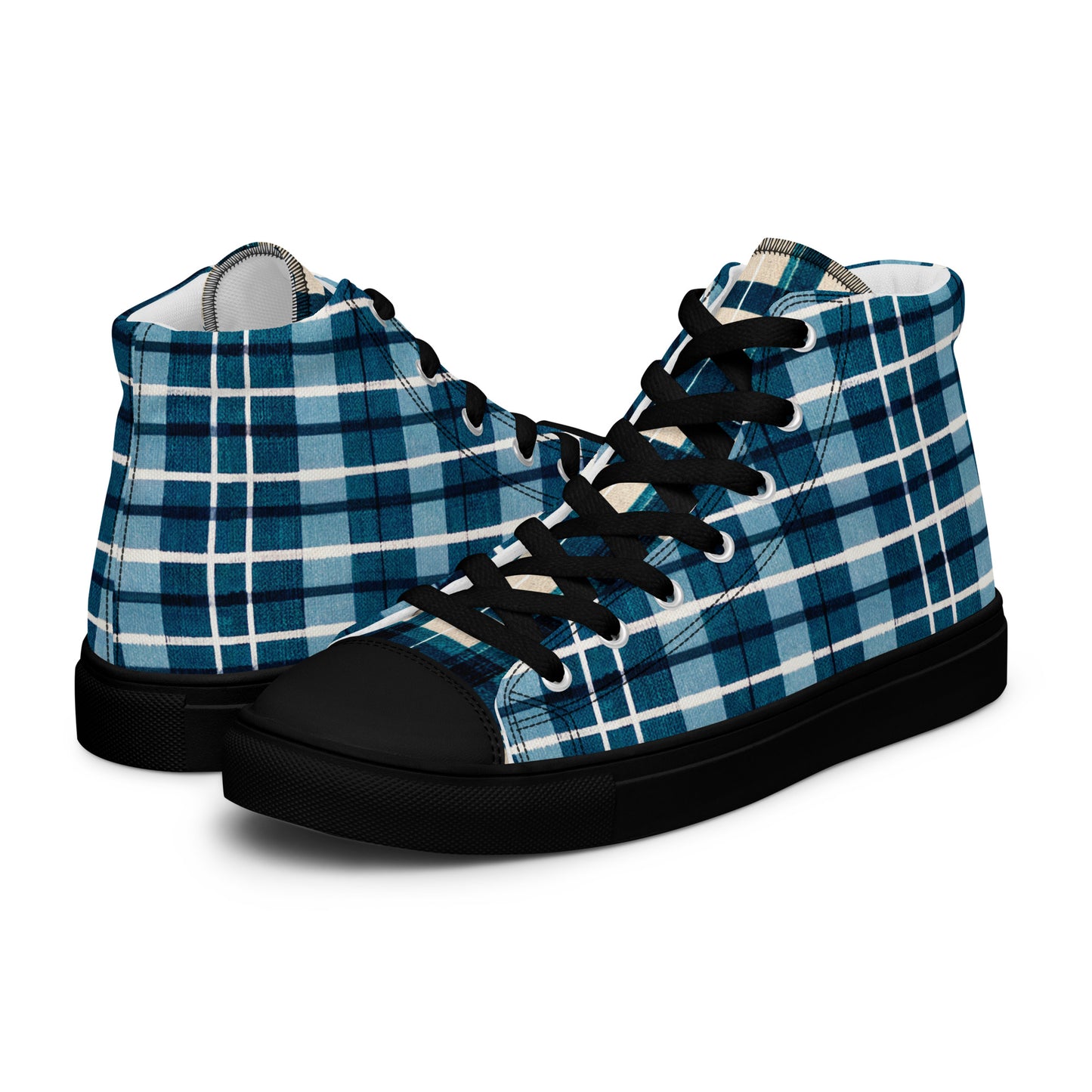 Scotsman’s Skyward Plaid Men’s high top canvas shoes