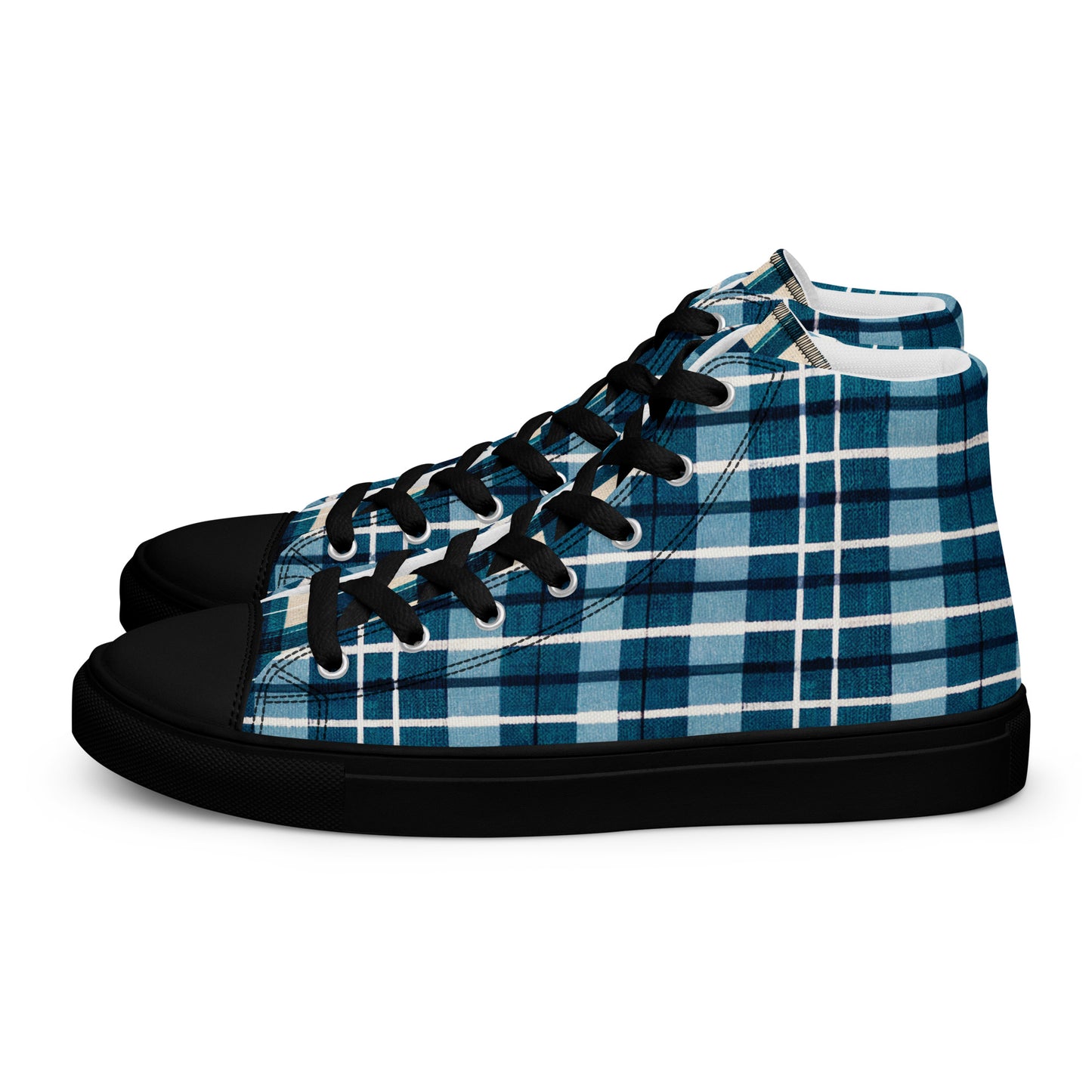 Scotsman’s Skyward Plaid Men’s high top canvas shoes