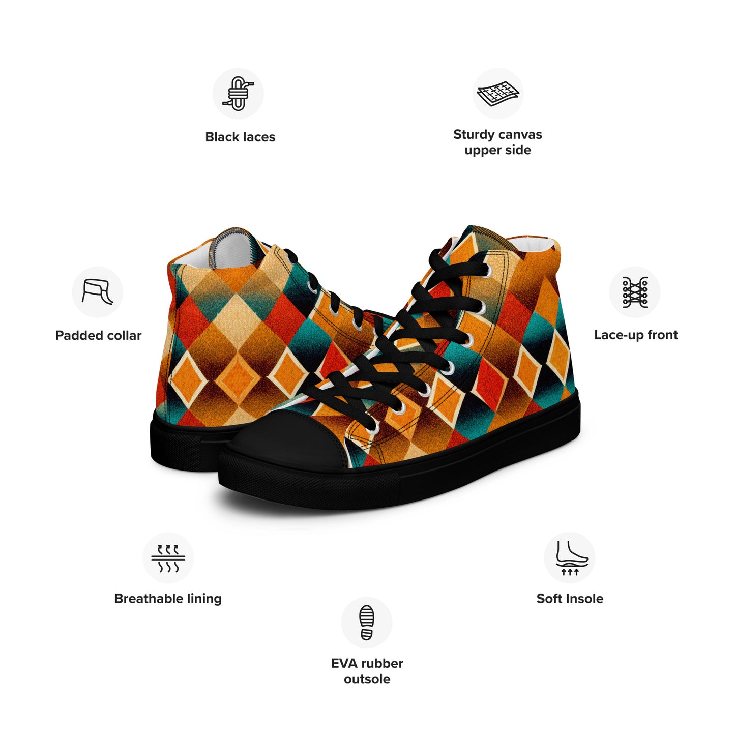 Elemental Weave Men’s high top canvas shoes