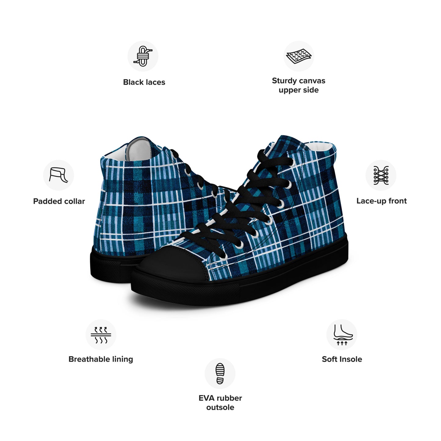 Clan Connection Men’s high top canvas shoes