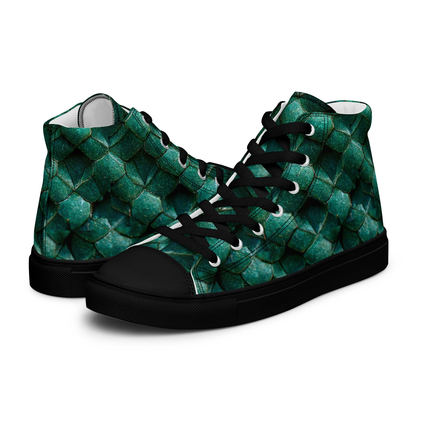 Emeralda the Great Forest Dragon Men’s high top canvas shoes