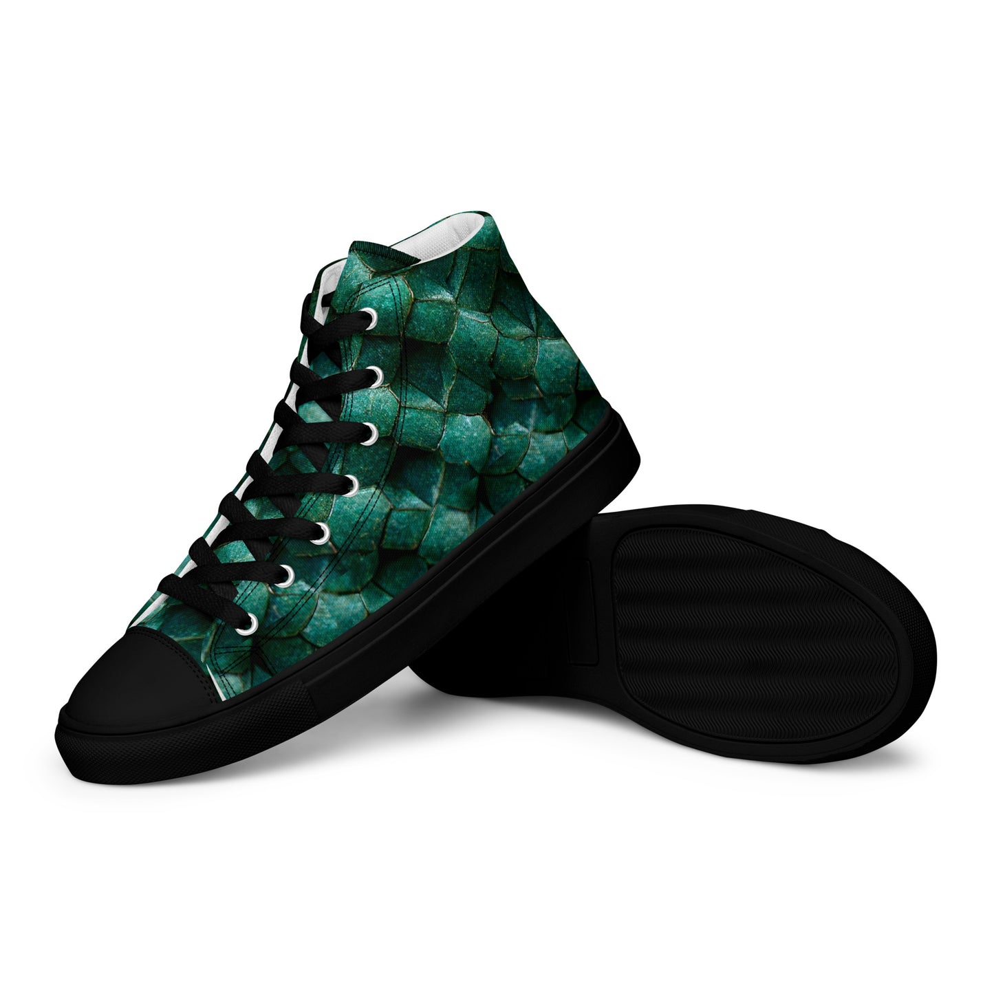 Emeralda the Great Forest Dragon Men’s high top canvas shoes