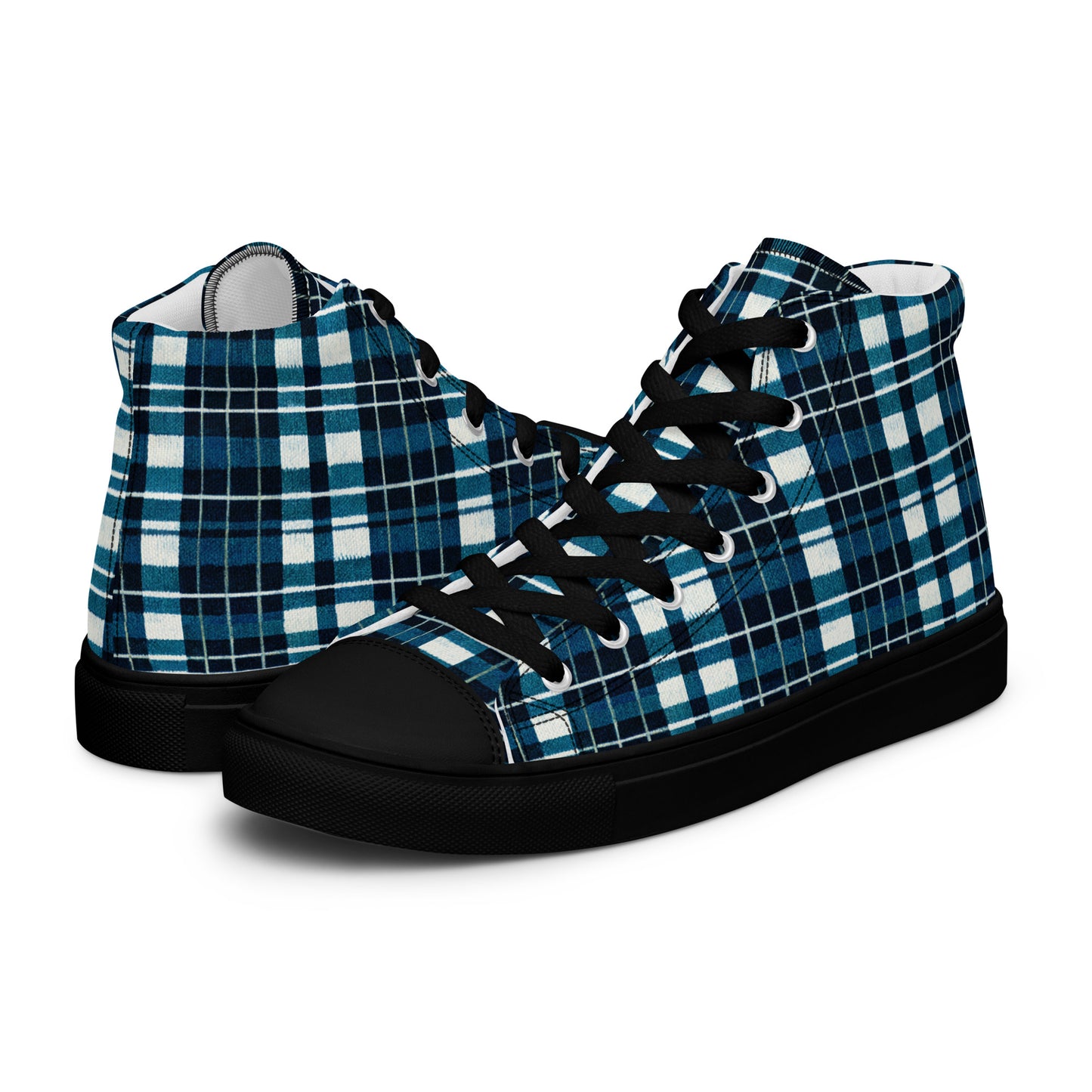 Highland Heritage Plaid Men’s high top canvas shoes