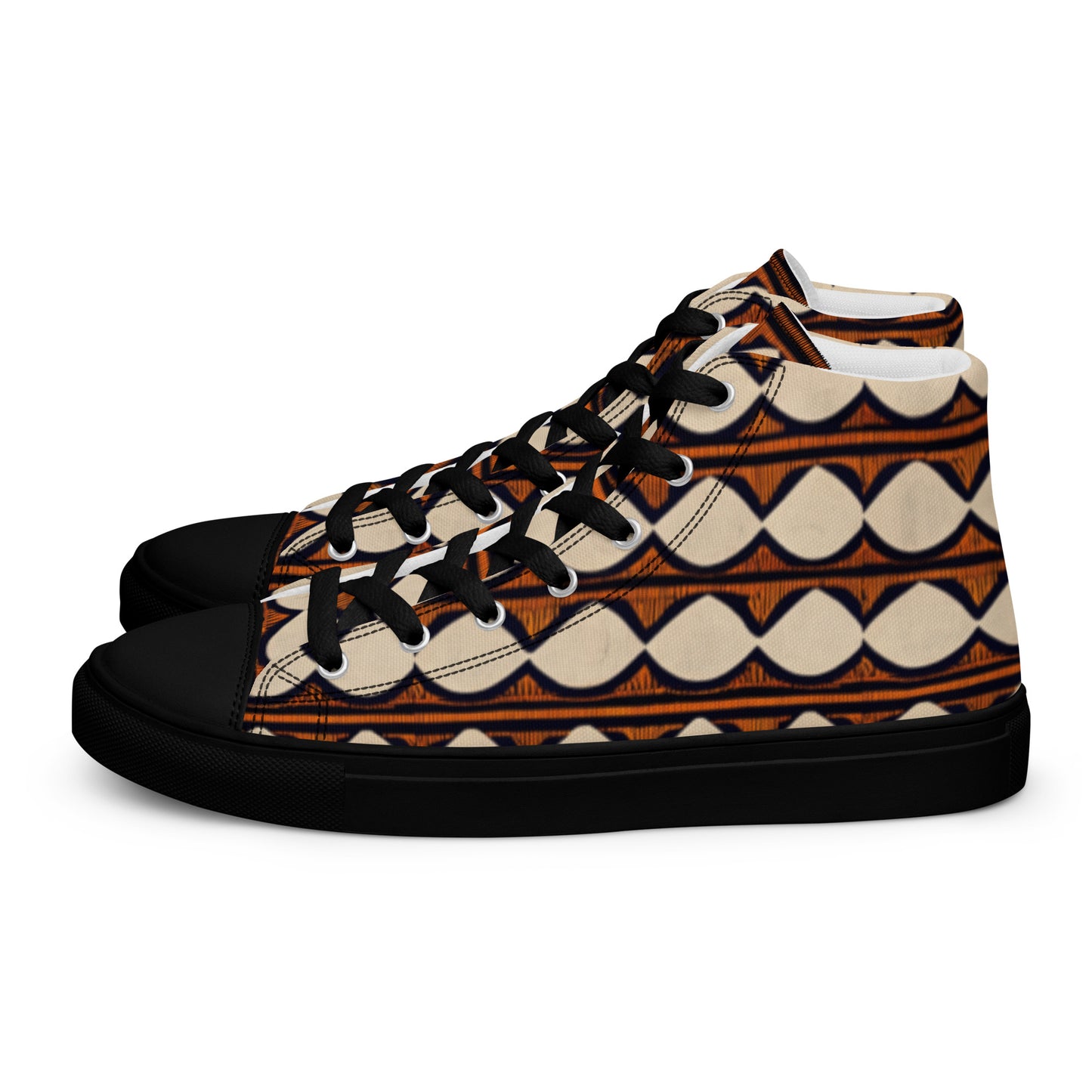 Kilimanjaro Creamsicle Men’s high top canvas shoes