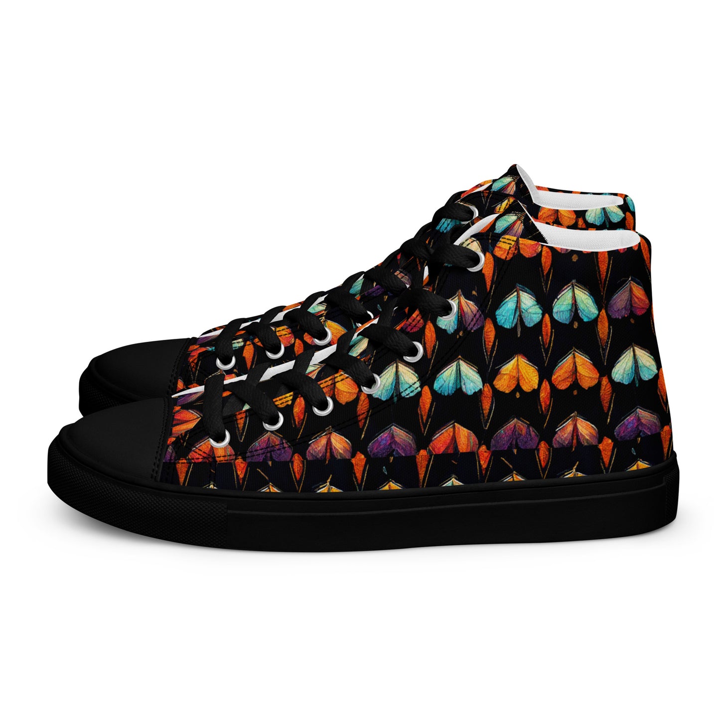 Quilted Wings Men’s high top canvas shoes