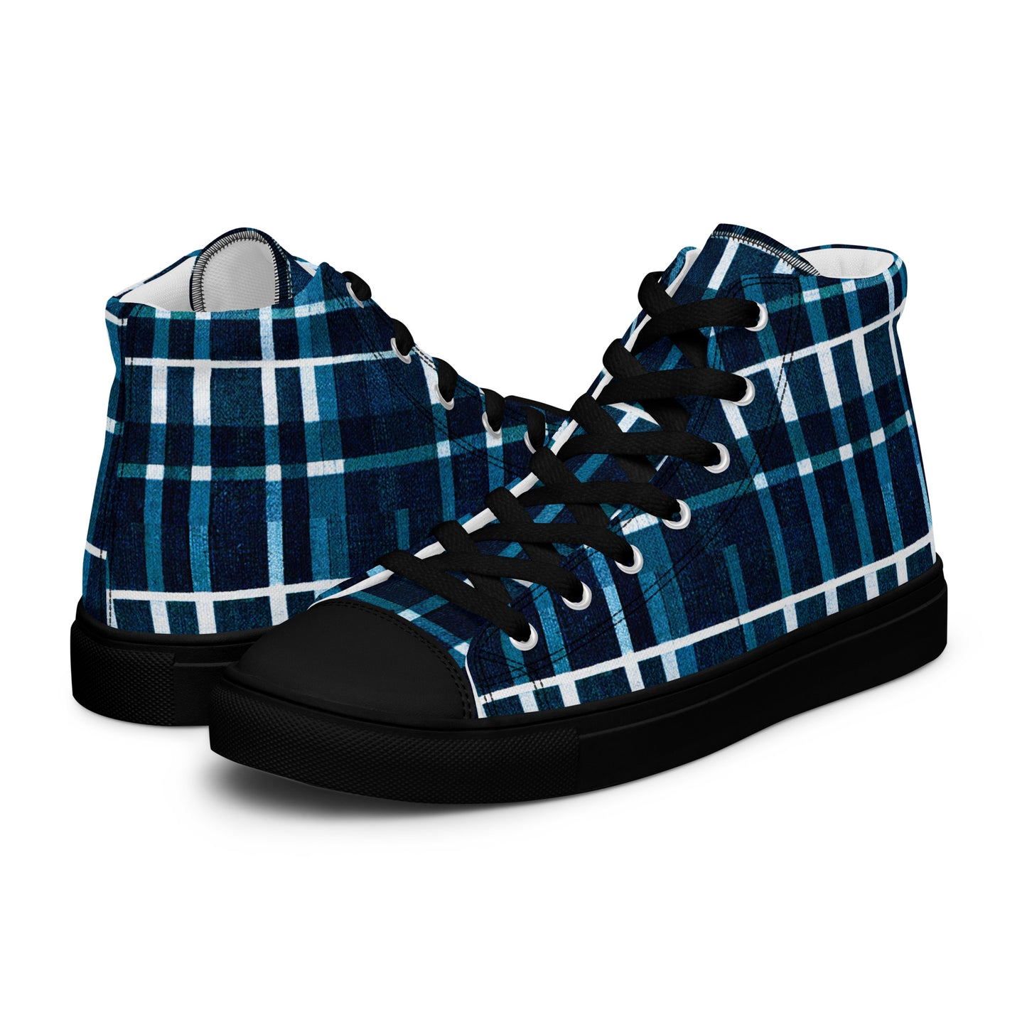 Royal Blue Scottish Heritage Men’s high top canvas shoes