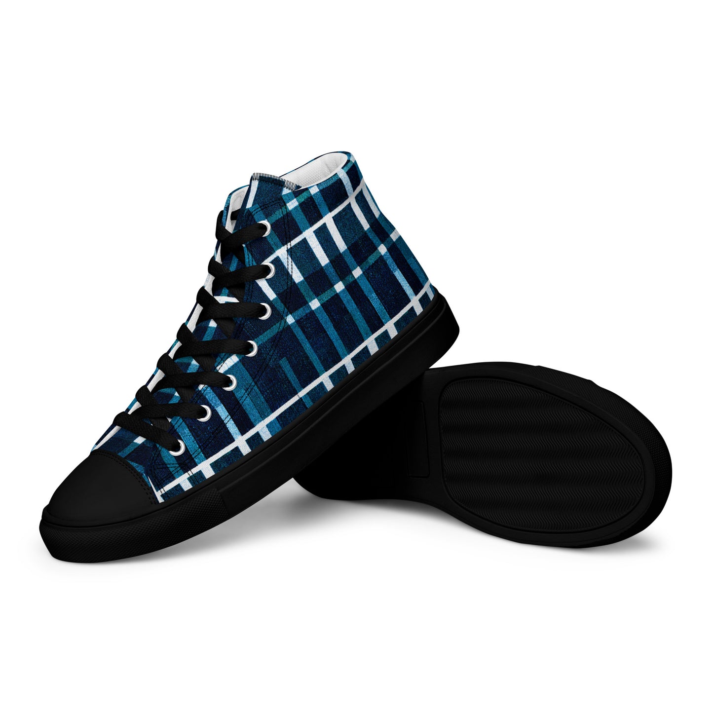 Royal Blue Scottish Heritage Men’s high top canvas shoes