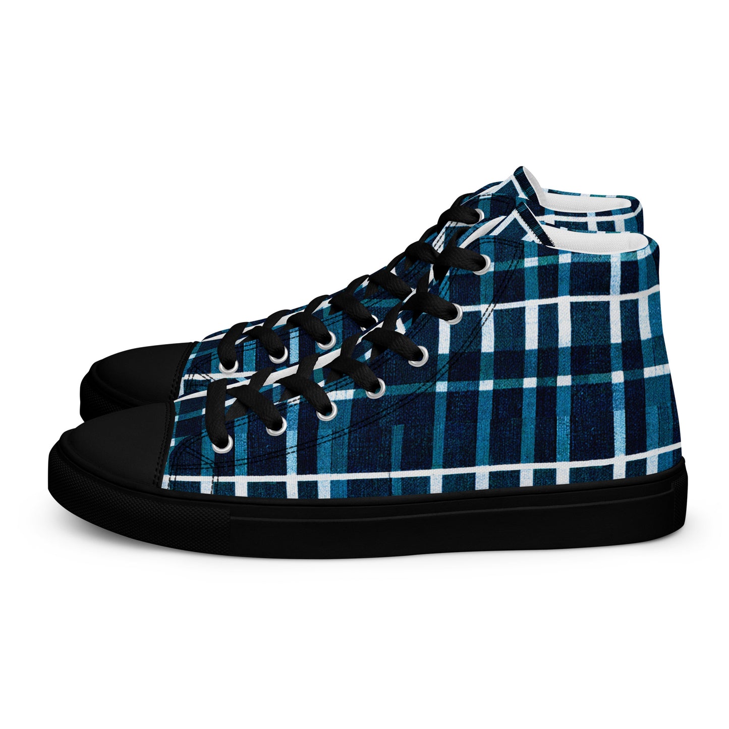 Royal Blue Scottish Heritage Men’s high top canvas shoes