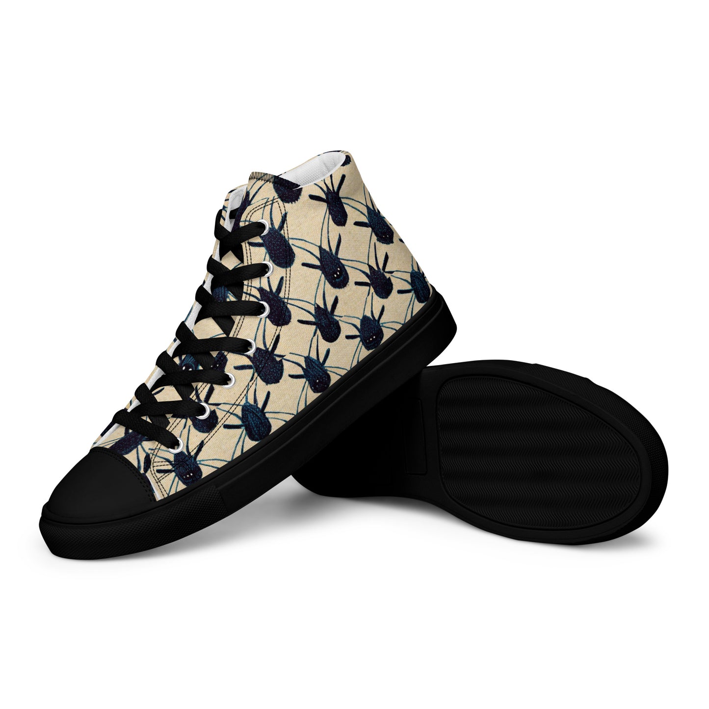 Spider Weave Men’s high top canvas shoes