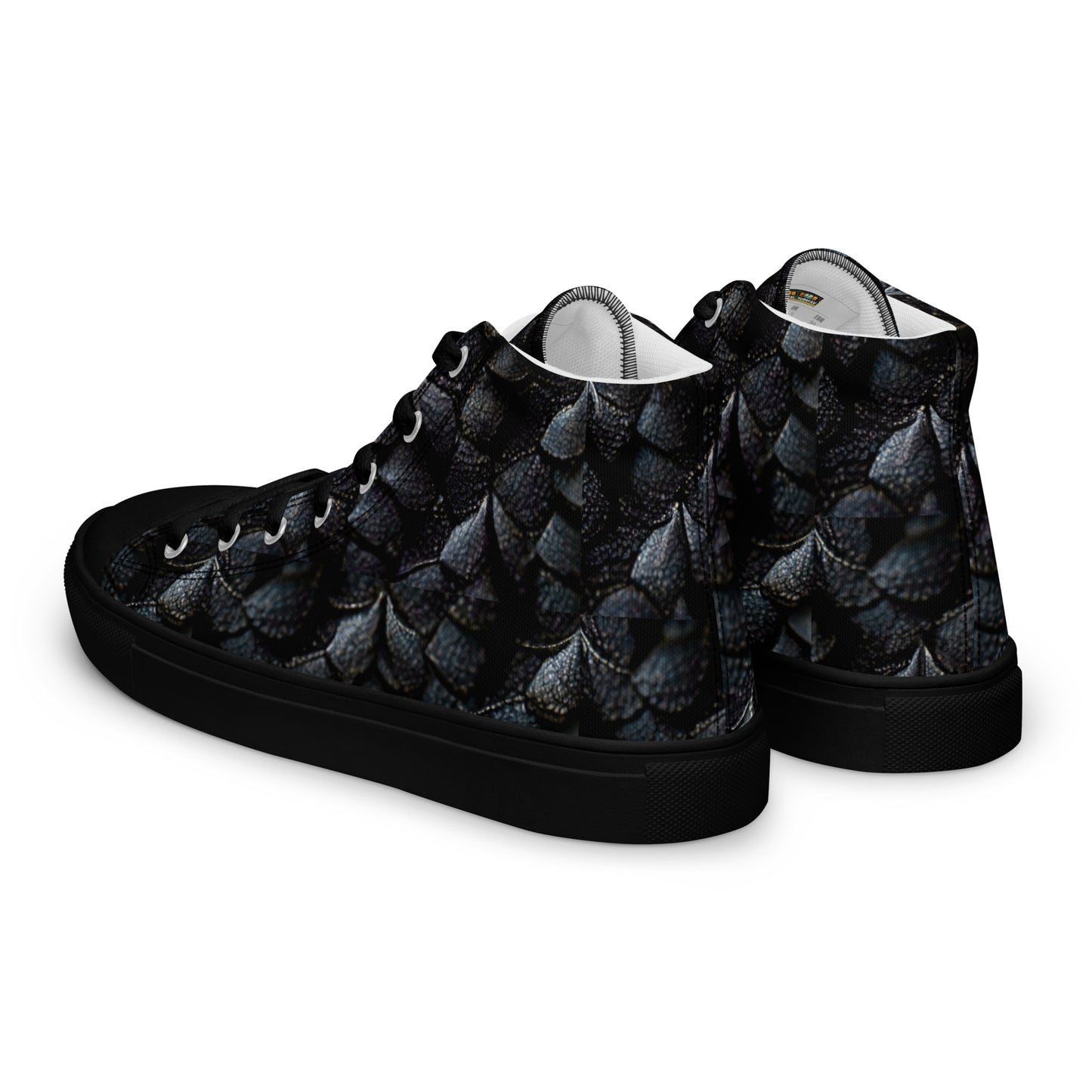 Onyxxor, the Cliff Sentinel Dragon Men’s high top canvas shoes