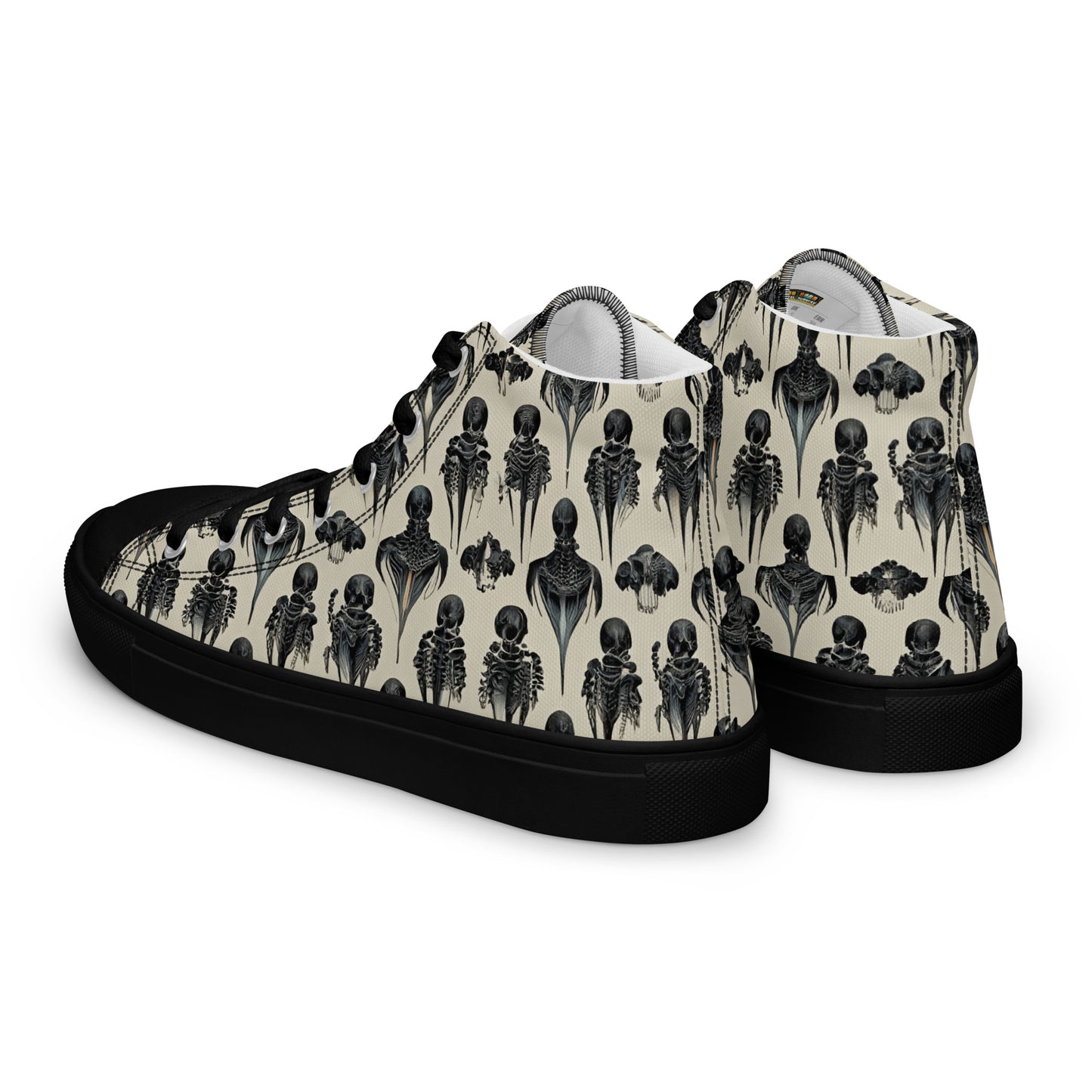 Bone Dance Men’s high top canvas shoes