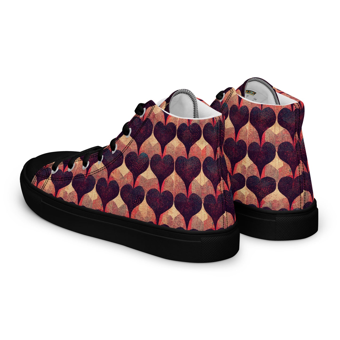 Loves Tapestry Men’s high top canvas shoes