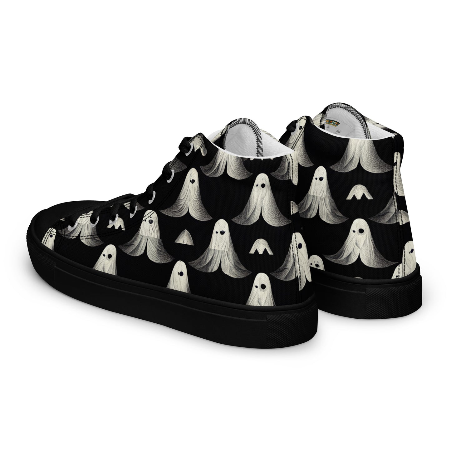 Ghostly Illusions Men’s high top canvas shoes