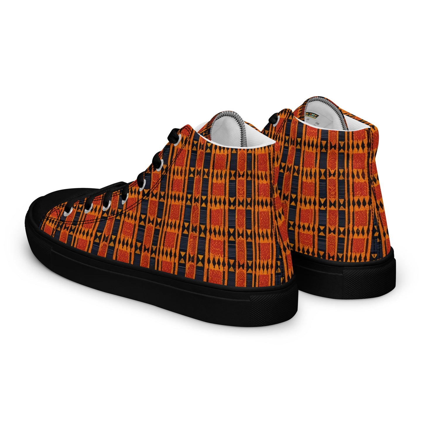 Maasai Stripe Mirage Men’s high top canvas shoes